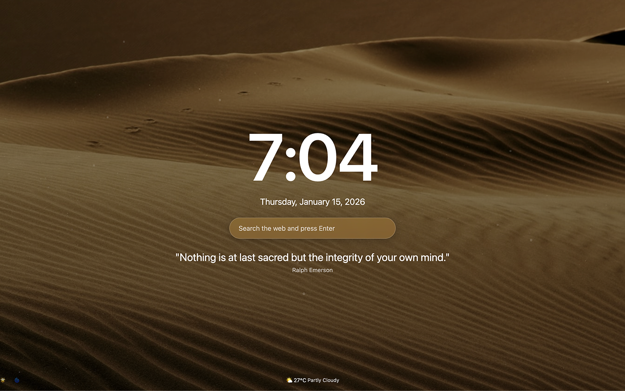 Zen New Tab screenshot